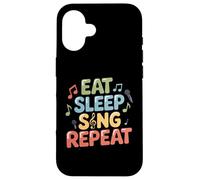 Eat Sleep Sing Repeat Vocalist Musician Performance Case for iPhone 16