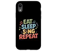 Eat Sleep Sing Repeat Vocalist Musician Performance Case for iPhone XR