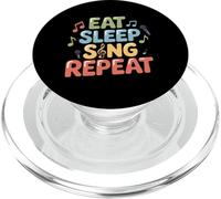 Eat Sleep Sing Repeat Vocalist Musician Performance PopSockets PopGrip for MagSafe