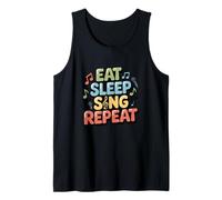 Eat Sleep Sing Repeat Vocalist Musician Performance Tank Top