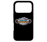Eat Sleep Snowboard Repeat Funny Snowboarding Snowboarder Case for iPhone 17 Pro