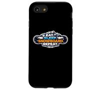 Eat Sleep Snowboard Repeat Funny Snowboarding Snowboarder Case for iPhone SE (2020) / 7/8