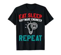 Eat Sleep Software Engineer Repeat Coding & Programming Tee T-Shirt