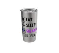 Eat Sleep Solana Repeat Funny Solana Crypto Stainless Steel Insulated Tumbler
