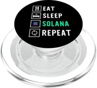 Eat Sleep Solana Repeat Solana Crypto PopSockets PopGrip for MagSafe