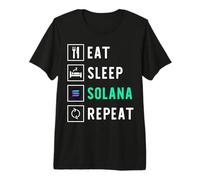 Eat Sleep Solana Repeat Solana Crypto Premium T-Shirt