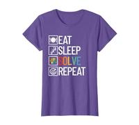 Eat Sleep Solve Repeat Cube Puzzle Solving Speed Cubing T-Shirt