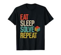 Eat Sleep Solve Repeat Speed Cubing Puzzle Cuber Cube T-Shirt