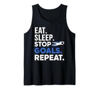 Eat Sleep Stop Goals Football Goalkeeper Boys Goal Keeper Tank Top