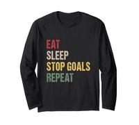 Eat Sleep Stop Goals Repeat Goal Keeper Long Sleeve T-Shirt
