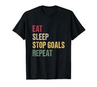 Eat Sleep Stop Goals Repeat Goal Keeper T-Shirt