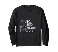 Eat. Sleep. Sudoku. Repeat. Puzzle Logic Thinking Sports Puzzles Long Sleeve T-Shirt