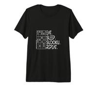 Eat. Sleep. Sudoku. Repeat. Puzzle Logic Thinking Sports Puzzles Premium T-Shirt