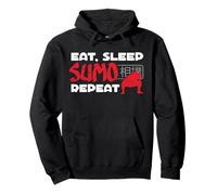 Eat Sleep Sumo Repeat Japanese Sumo Wrestling Sumo Wrestler Pullover Hoodie