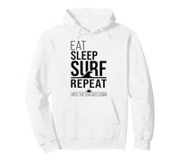 Eat Sleep Surf Repeat Funny Surfer Beach Ocean Lifestyle Pullover Hoodie