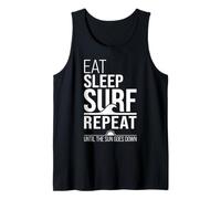 Eat Sleep Surf Repeat Funny Surfer Beach Ocean Lifestyle Tank Top