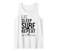 Eat Sleep Surf Repeat Funny Surfer Beach Ocean Lifestyle Tank Top