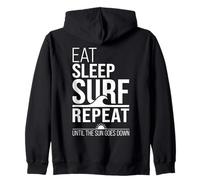Eat Sleep Surf Repeat Funny Surfer Beach Ocean Lifestyle Zip Hoodie