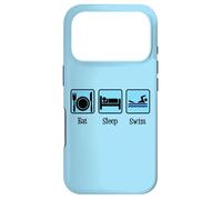 Eat Sleep Swim Funny Swimmer Case for iPhone 17 Pro