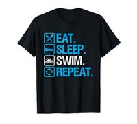 Eat Sleep Swim Repeat Swimming Swimmer For Women Men T-Shirt