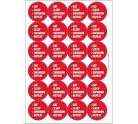Eat Sleep Swindon Repeat Circular Matt Paper Stickers A4 Sheet of 24 (Each Sticker is 45mm Diameter)
