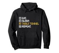 Eat Sleep Table Tennis Repeat Play Ping Pong Sport Ball Pullover Hoodie