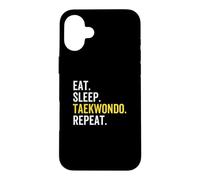 Eat Sleep Taekwondo Repeat Martial Arts Combat Self Defense Case for iPhone 16 Plus