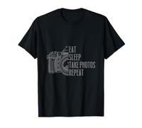 Eat Sleep Take Photos and Repeat Camera Photography T-Shirt