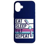 Eat Sleep Tilt Repeat Funny Vintage Retro Arcade Pinball Case for iPhone 16 Plus