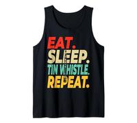 Eat Sleep Tin Whistle Repeat Celtic Folk Instrument Tee Tank Top