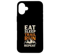 Eat Sleep Trail Run Repeat Mountains Case for iPhone 16 Plus