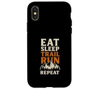 Eat Sleep Trail Run Repeat Mountains Case for iPhone X/XS