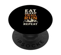 Eat Sleep Trail Run Repeat Mountains PopSockets Adhesive PopGrip