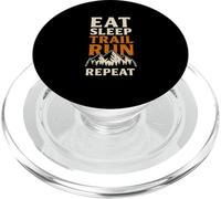 Eat Sleep Trail Run Repeat Mountains PopSockets PopGrip for MagSafe