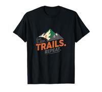 Eat Sleep Trails Repeat Mountain Ultra Running Trail Runner T-Shirt