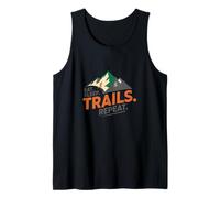 Eat Sleep Trails Repeat Mountain Ultra Running Trail Runner Tank Top