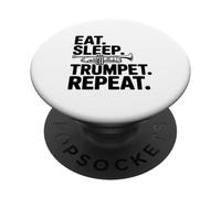 Eat Sleep Trumpet Repeat Music Lover PopSockets Adhesive PopGrip