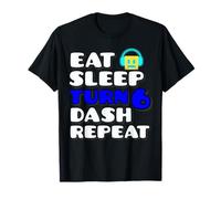 Eat Sleep Turn 6 Dash Repeat Video Game Geometry 6 Birthday T-Shirt