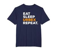 Eat Sleep Urbex Repeat Urban Exploration Enthusiast T-Shirt, Men's Big and Tall, Navy Blue, 5X Tall