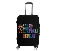 Eat Sleep Volleyball Repeat Luggage Cover Travel Suitcase Protector L | Anti-scratch,Washable,Business,Travel