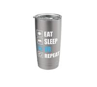 Eat Sleep VR Repeat Fun Virtual Reality Gamer Developer Stainless Steel Insulated Tumbler