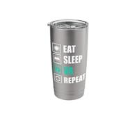 Eat Sleep VR Repeat Fun Virtual Reality Gamer Developer Stainless Steel Insulated Tumbler