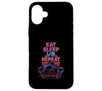 Eat Sleep VR Repeat Retro Virtual Reality Gaming Gamer Case for iPhone 16 Plus