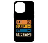 Eat Sleep VR Repeat Vintage Gamer Gaming Virtual Reality Case for iPhone 14 Pro Max