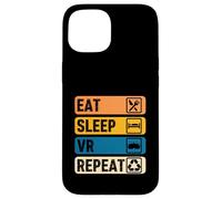 Eat Sleep VR Repeat Vintage Gamer Gaming Virtual Reality Case for iPhone 15
