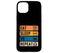 Eat Sleep VR Repeat Vintage Gamer Gaming Virtual Reality Case for iPhone 15 Plus