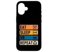 Eat Sleep VR Repeat Vintage Gamer Gaming Virtual Reality Case for iPhone 16