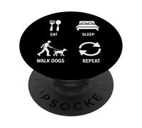 Eat Sleep Walk Dogs Repeat For Pet Owners PopSockets Adhesive PopGrip