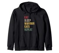 Eat Sleep Warrior Cats Repeat Zip Hoodie