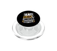 Eat Sleep Work Repeat PopSockets PopGrip for MagSafe